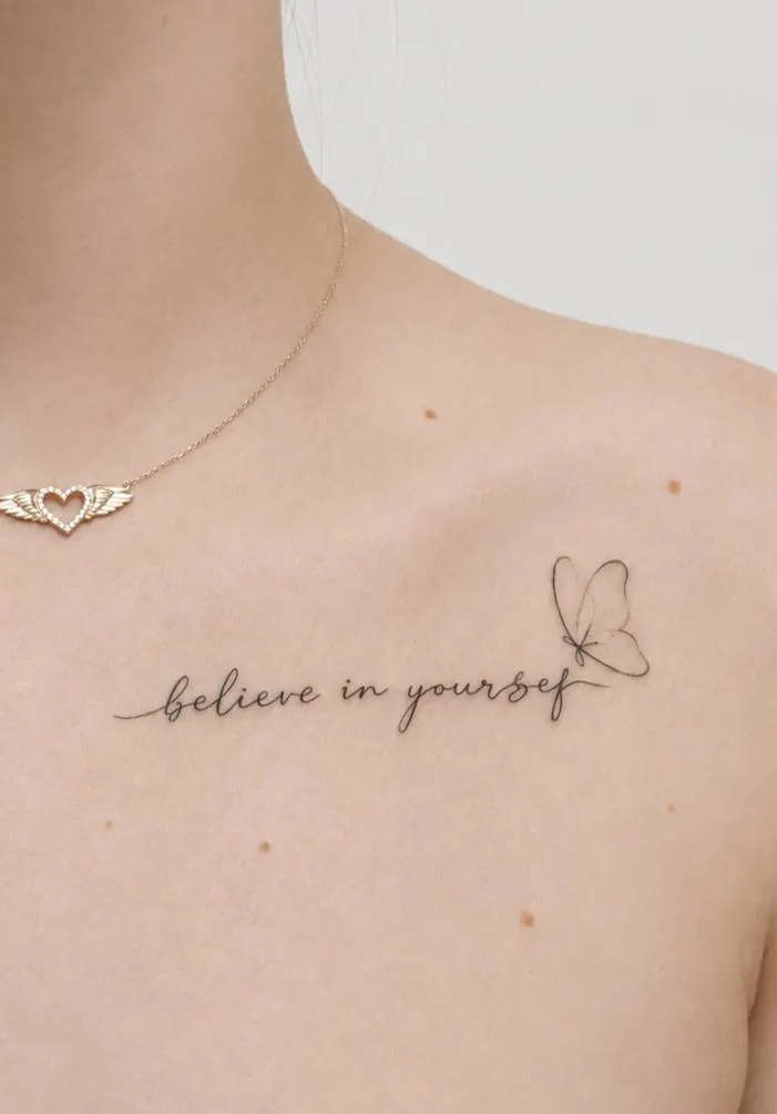 Lettering tattoo work
